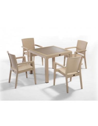 Novussi Zenit 4'lü Rattan Masa Takımı...