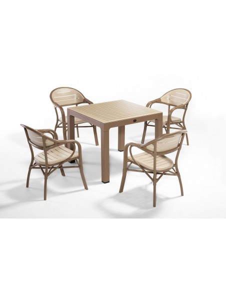 Novussi Bamboo 4'lü Masa Takımı