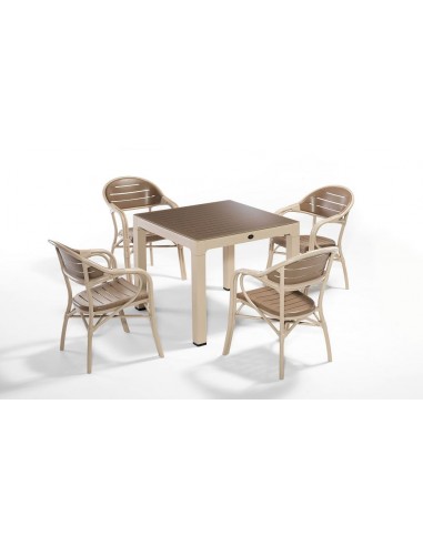 Novussi Bamboo 4'lü Masa Takımı