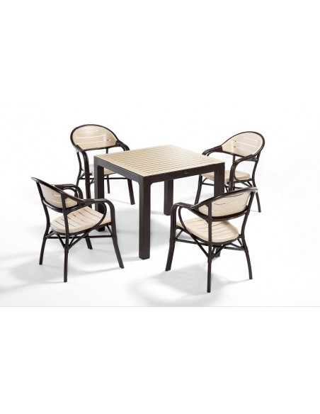 Novussi Bamboo 4'lü Masa Takımı