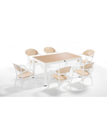 Novussi Bamboo 6'lı Masa Takımı