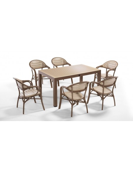 Novussi Bamboo 6'lı Masa Takımı