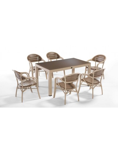 Novussi Bamboo 6'lı Masa Takımı