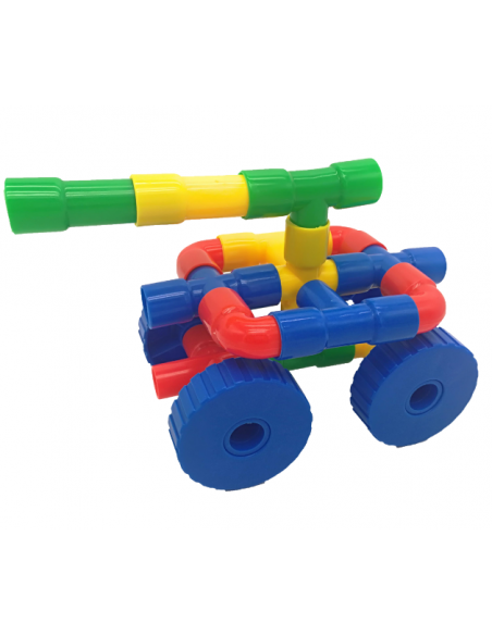 King Kids Tekerlekli Boru Lego 72 Parça PE 7190