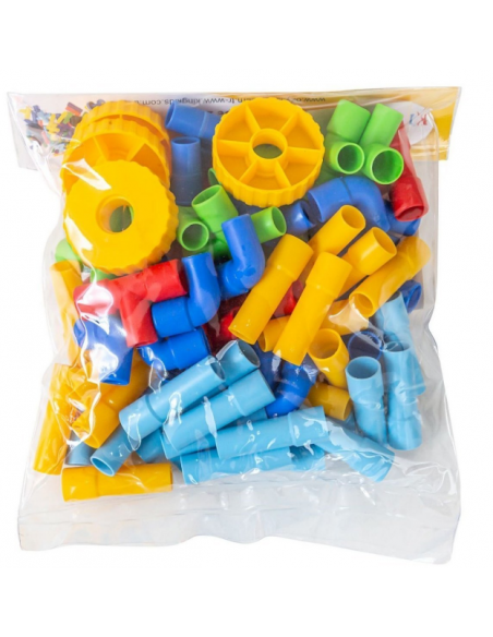 King Kids Tekerlekli Boru Lego 72 Parça PE 7190