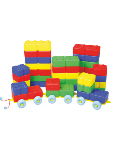 King Kids Arabalı Tuğla 40 Parça BR 7030