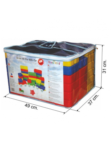 King Kids Arabalı Tuğla 40 Parça BR 7030