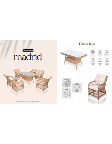 Turquaz Garden Madrid Yemek Takımı