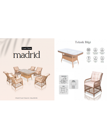 Turquaz Garden Madrid Yemek Takımı