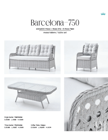 Turquaz Garden Barcelona Masa Takımı