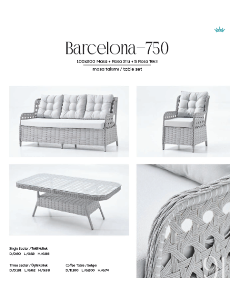 Turquaz Garden Barcelona Masa Takımı