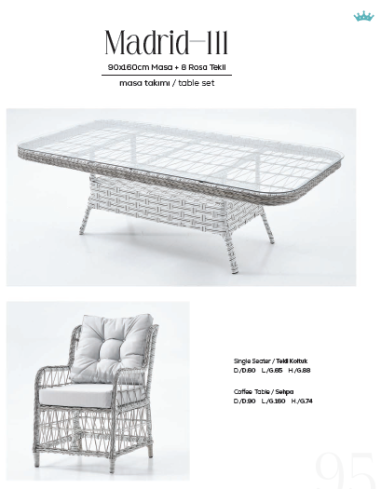 Turquaz Garden Madrid Masa Takımı