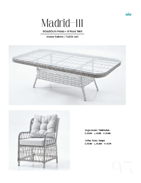 Turquaz Garden Madrid Masa Takımı