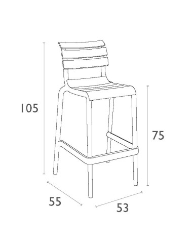 Siesta Helen Bar Sandalyesi 75 cm