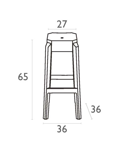 Siesta Fox Bar Taburesi 65 cm