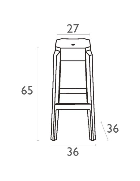 Siesta Fox Bar Taburesi 65 cm