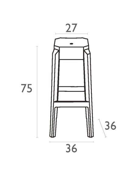 Siesta Fox Bar Taburesi 75 cm