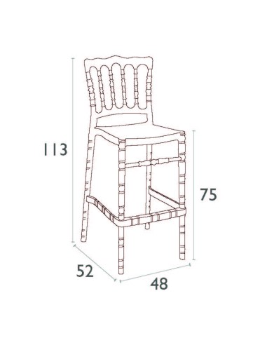 Siesta Opera Bar Sandalyesi 75 cm