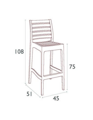 Siesta Ares Bar Sandalyesi 75 cm