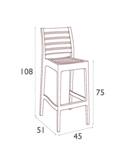 Siesta Ares Bar Sandalyesi 75 cm