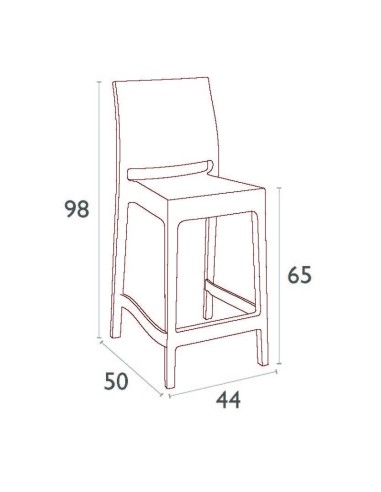 Siesta Maya Bar Sandalyesi 65 cm