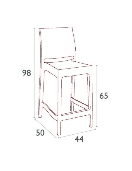 Siesta Maya Bar Sandalyesi 65 cm