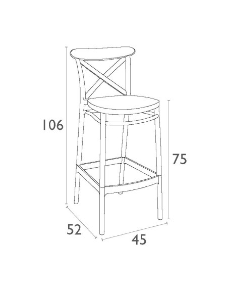 Siesta Cross Bar Sandalyesi 75 cm