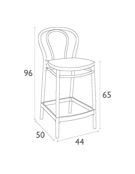 Siesta Victor Bar Sandalyesi 65 cm