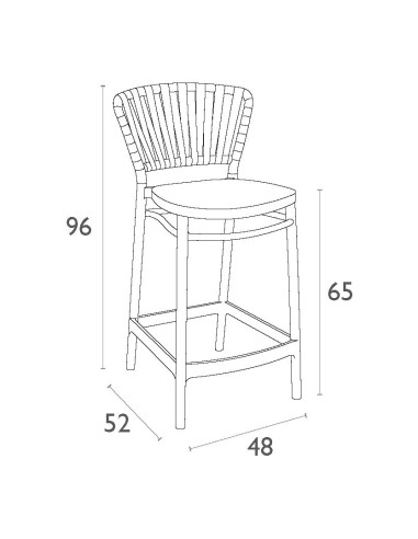 Siesta Portofino Bar Sandalyesi 65 cm