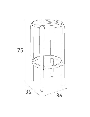 Siesta Tom Bar Sandalyesi 75 cm