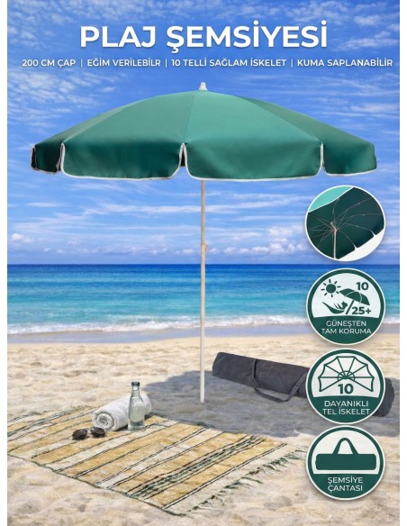 Form Outdoor Plaj Şemsiyesi (Taşıma Çantası Hediyeli)